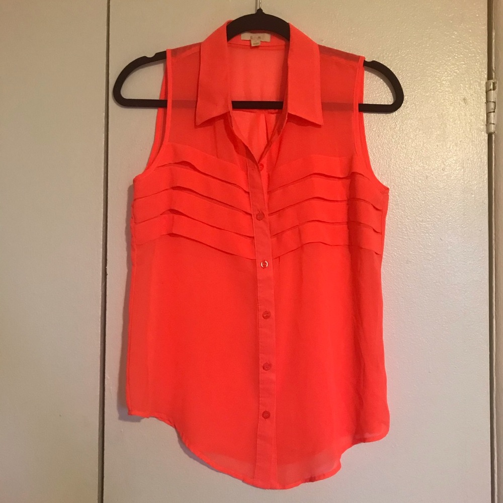 Sheer Coral/Pink Top
